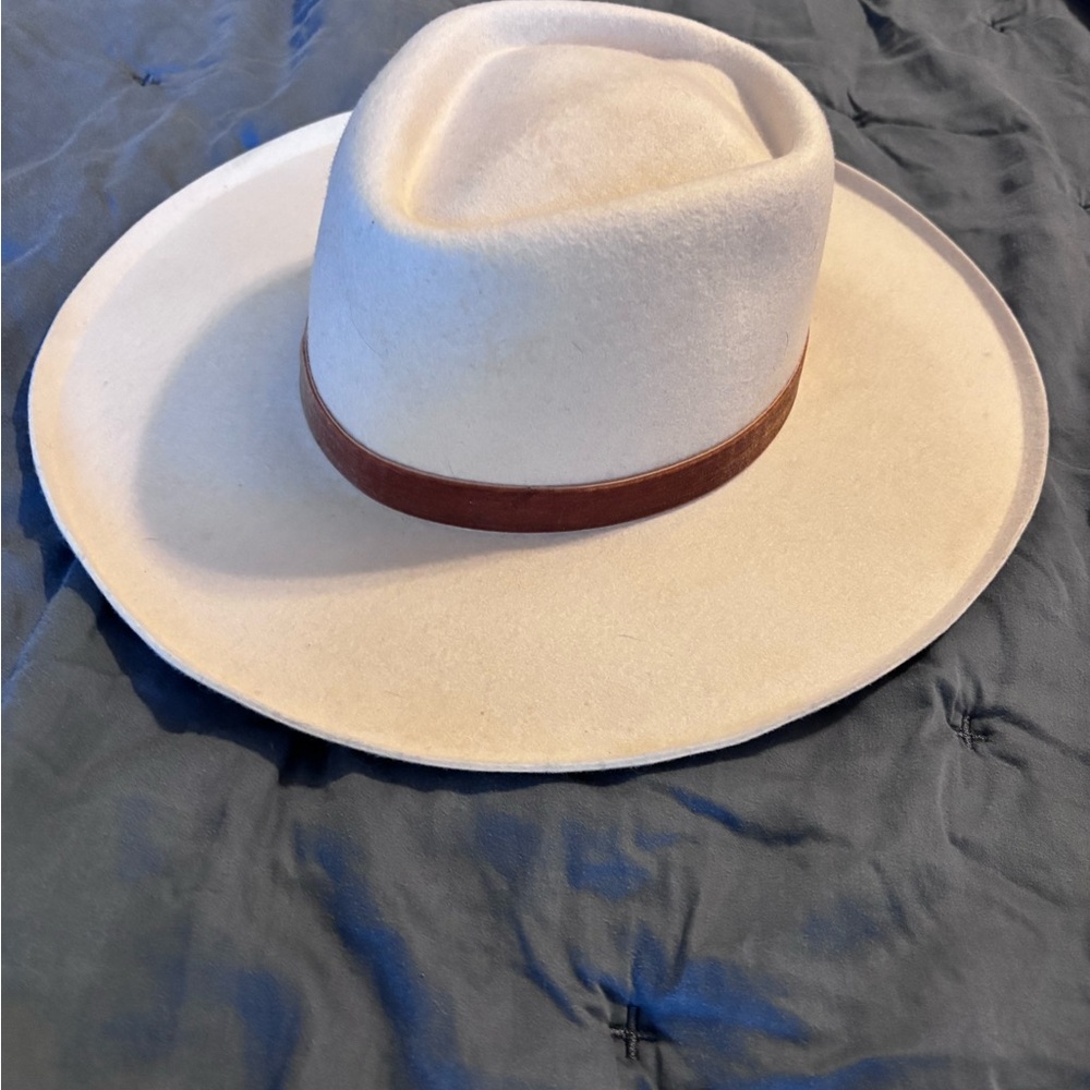 Lack Of Color Cream Fedora with Tan Band